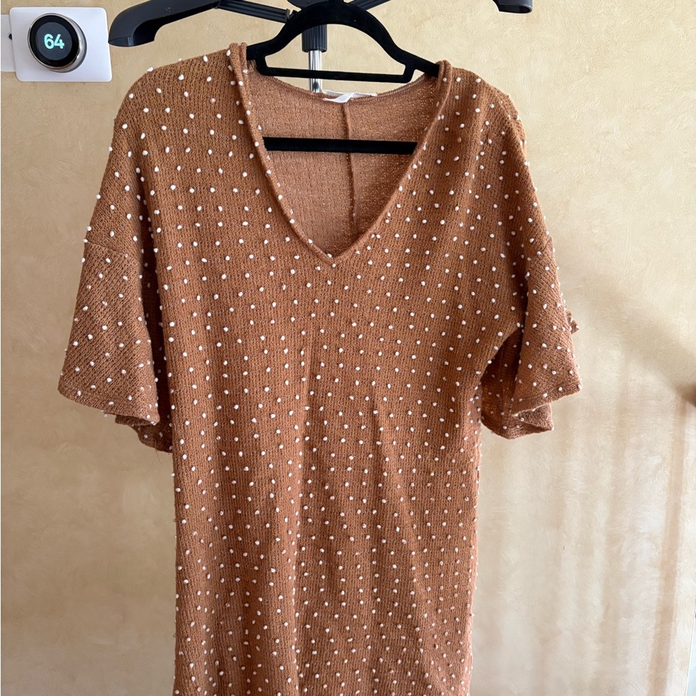 Polka Dot Sweater Dress